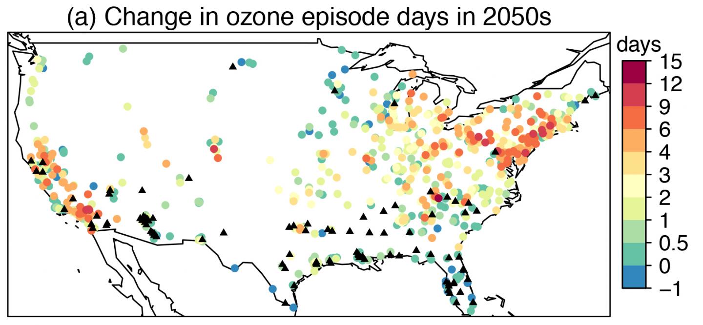 Change in Ozone Episode Days in 2050s