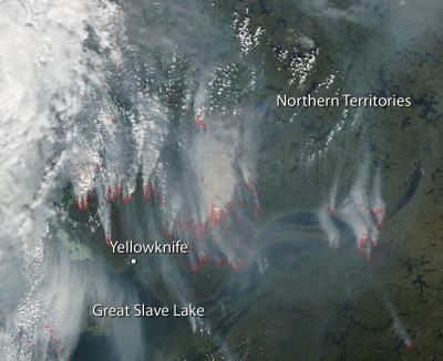 Wildfires Continue Near Yellowknife, Canada