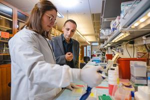 Wistar Institute's Dr. Mohamed Abdel-Mohsen in the lab