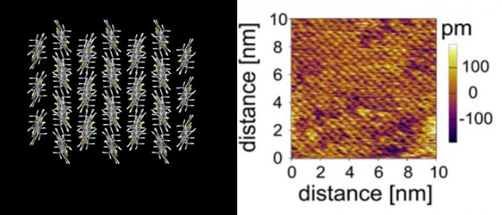 3-D Cmputer Model and Atomic Force Microscopy Image of the New Film Made by University of Tokyo