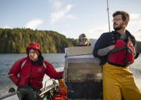 Sampling wild Pacific salmon on the West Coast of Vancouver Island