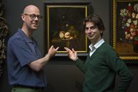 Ive De Smet and David Vergauwen in Front of a Painting