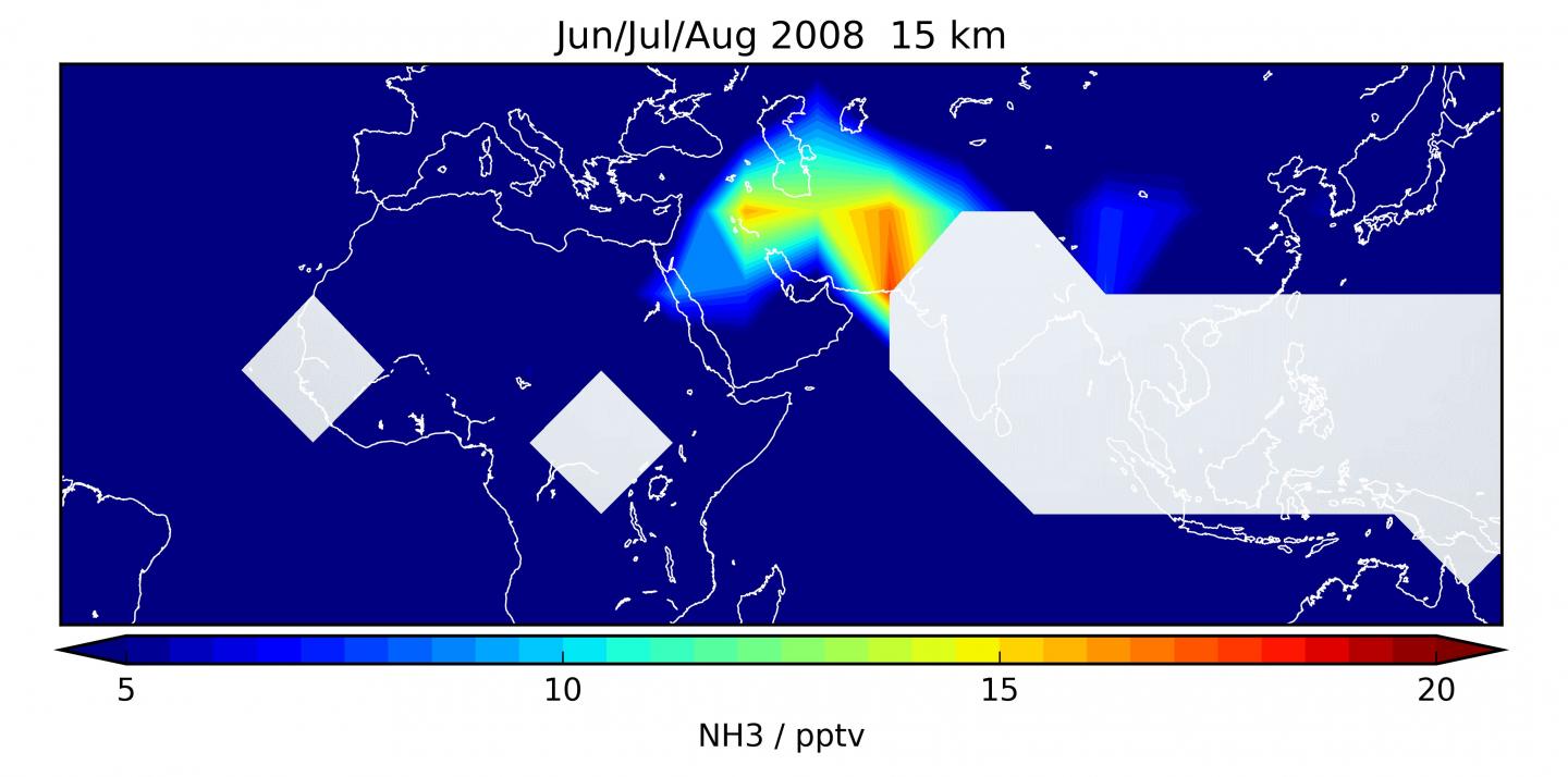 First Detection of Ammonia in the Upper Troposphere