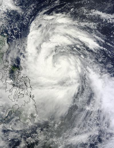 Typhoon Nesat was Captured by the MODIS Instrument