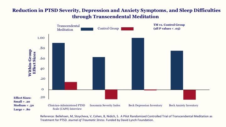 Reduction in PTSD Severity, Depression and Anxiety Symptoms, and Sleep Difficulties through Transcendental Meditation