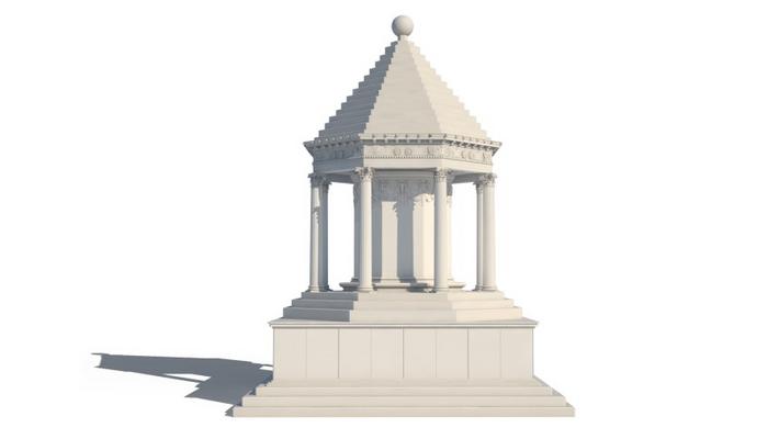 Fig. 4: Virtually reconstructed image of the Octagon in Ephesos in its tentative appearance.