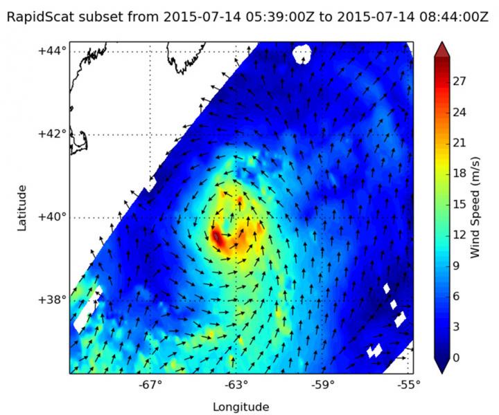 RapidScat Image of Claudette