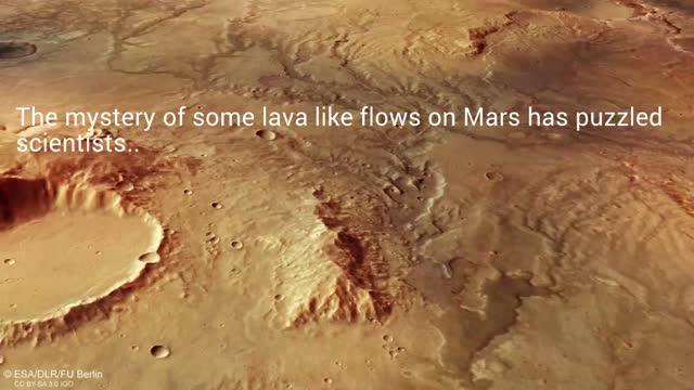 Lave-like mud flows on Mars