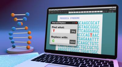 Base editing for progeria treatment