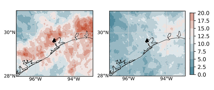 Texas coast storm frequency maps