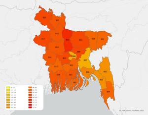 Subnational level climate–agriculture–gender inequality hotspot map for rice in Bangladesh