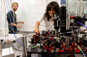 Researchers in the lab at ICFO