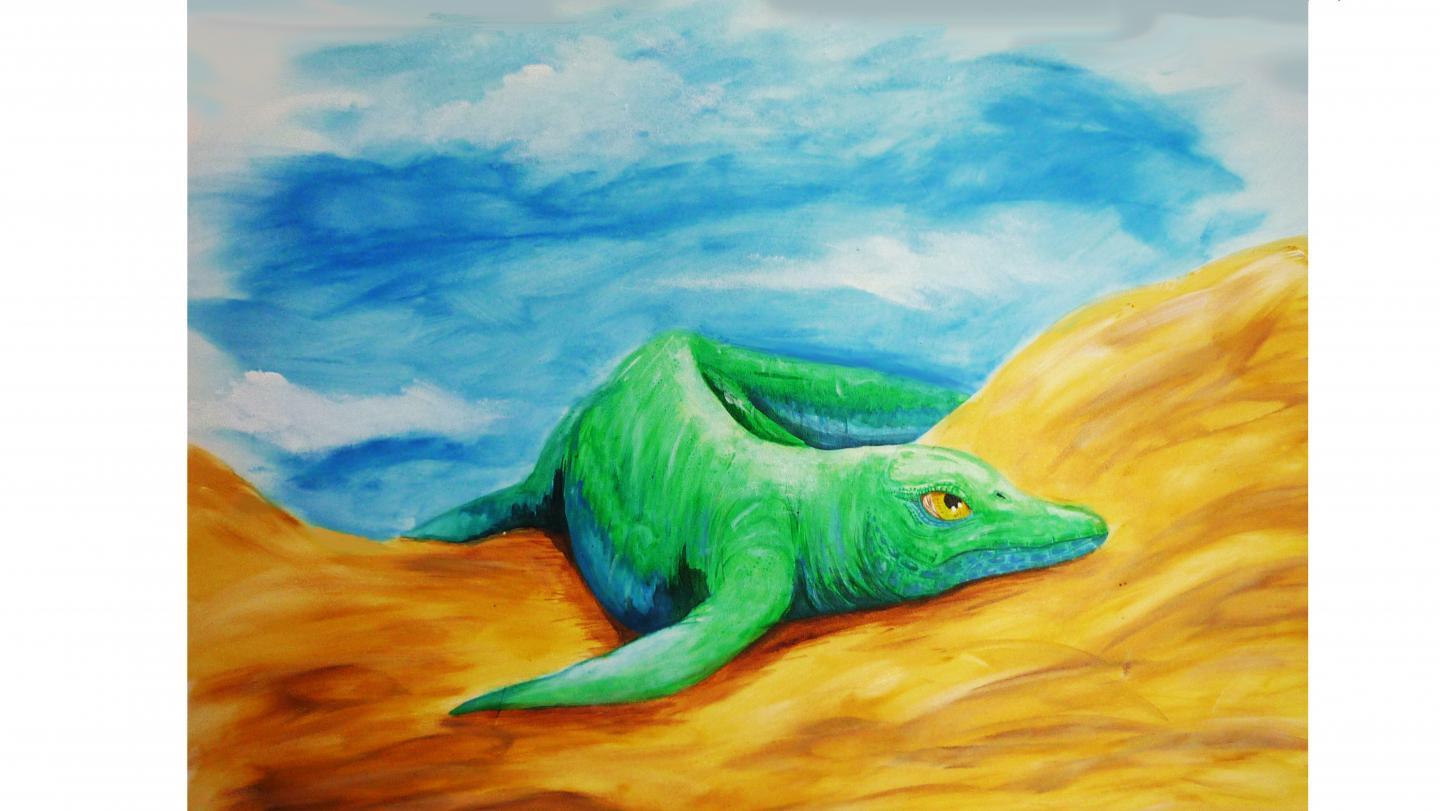 Illustrated Amphibious Ichthyosaur