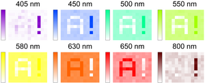 Spectral images of the Aalto logo