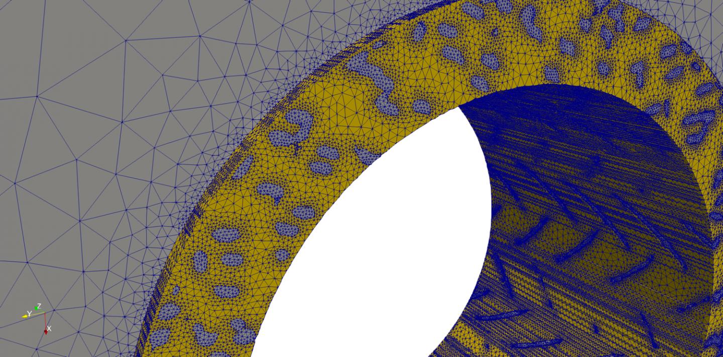 19 Million Elements Used in Simulation of Composite Material