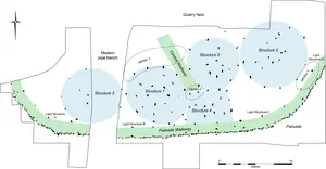 Site plan of Bronze Age settlement
