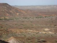 Sedimentary Rocks Exposed in the Eroded Badlands of Nakwai, Kenya
