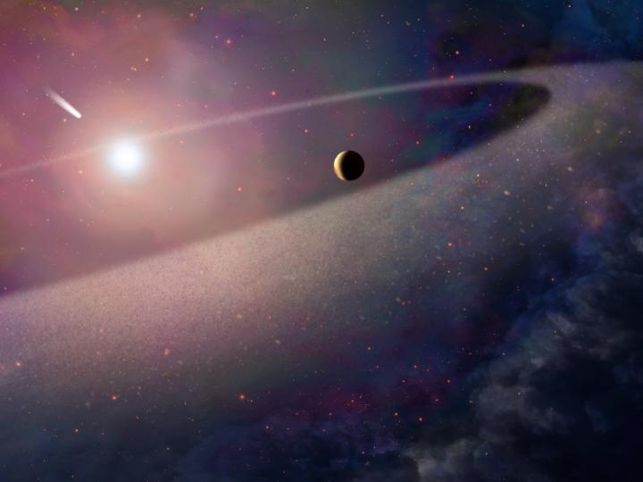 Comet Falling into White Dwarf (Artist's Impression)