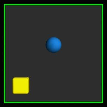 Blue Ball Attacks Yellow Cube