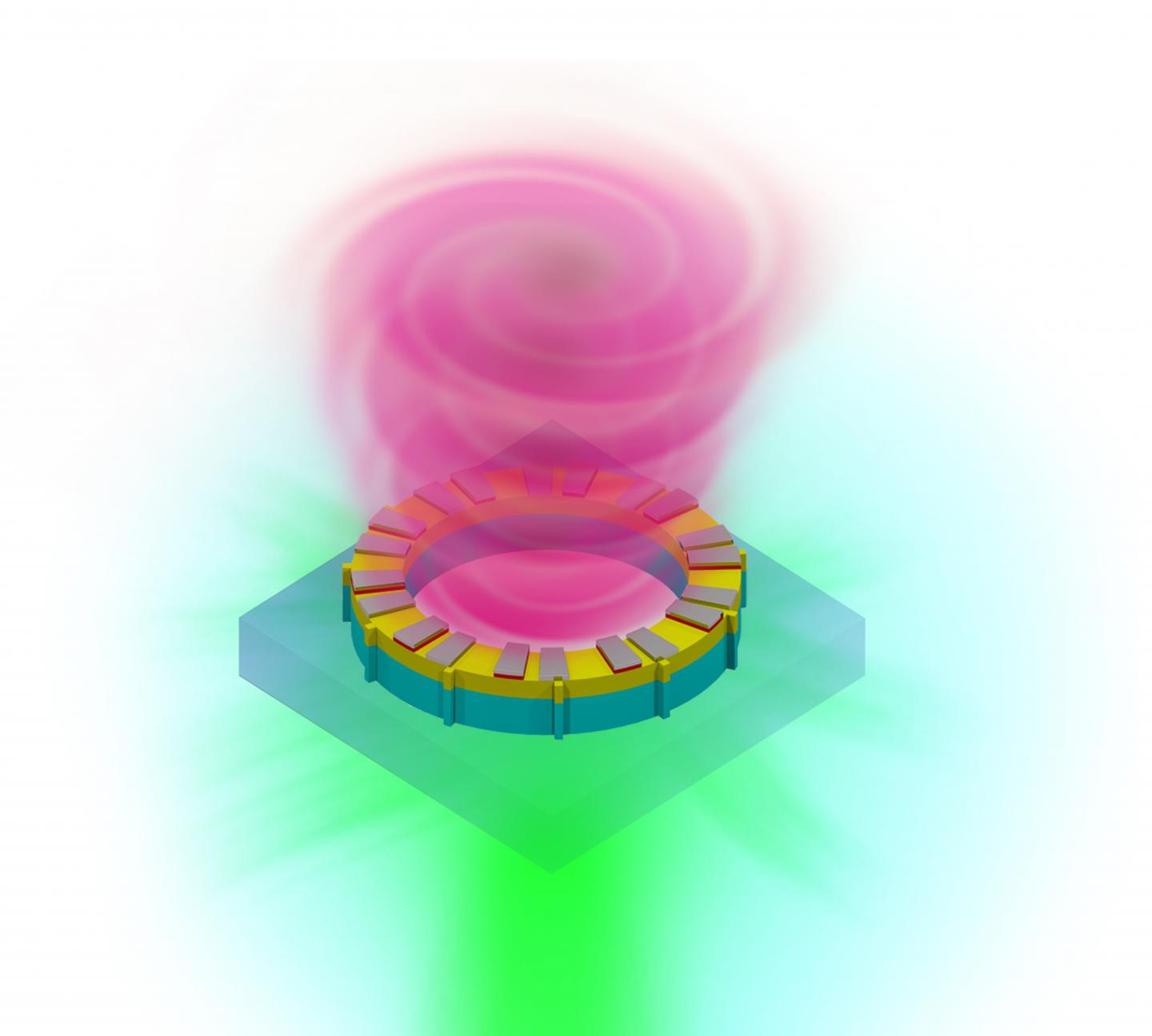Vortex Laser on a Chip
