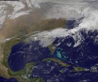 GOES-13 Satellite image of Tornadic Weather Front