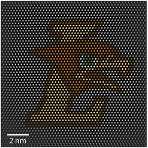 An atomic-resolution image of a high-entropy alloy (HEA)