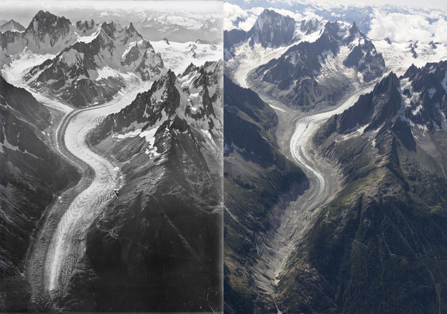 Mer de Glace 1919 to 2019