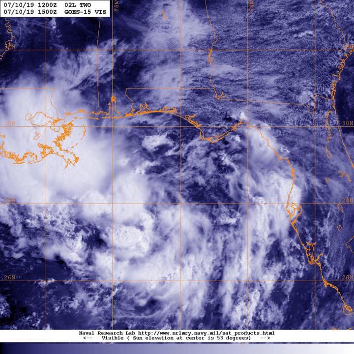 GOES-East image of TD2