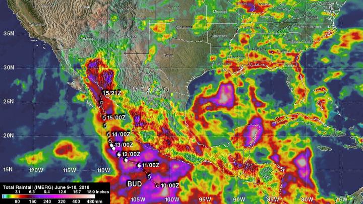 IMERG Rainfall Data from Bud