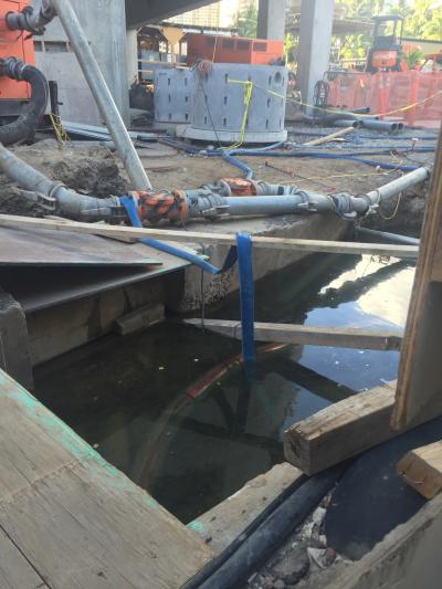 Flooded Construction Trench