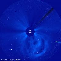 Comet ISON Streams toward the Sun