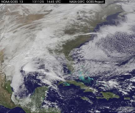 Satellite Movie Shows Difficult Eastern US Thanksgiving Travel