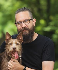 Tamás Faragó and his dog Joel