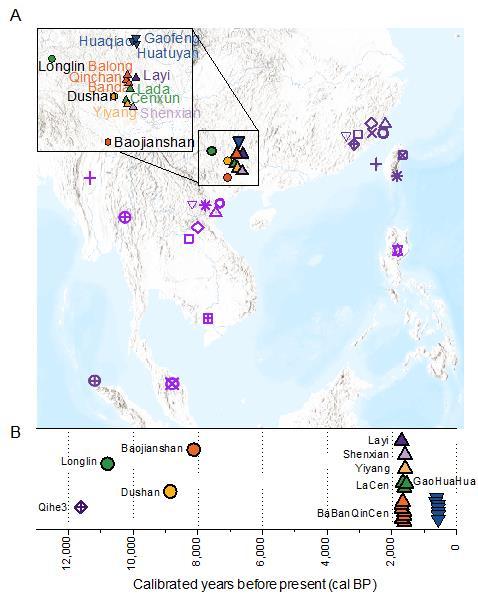 Geographical and temporal distribution of newly sampled individuals