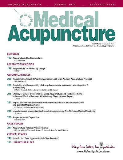 <i>Medical Acupuncture</i>