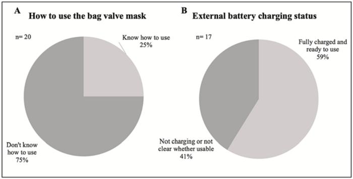 Summary of responses from bag-valve mask and external battery owners to the questionnaire.