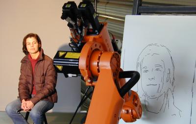 A Robot Sketches Portraits