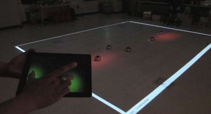 Swarm Robots and Smart Tablet