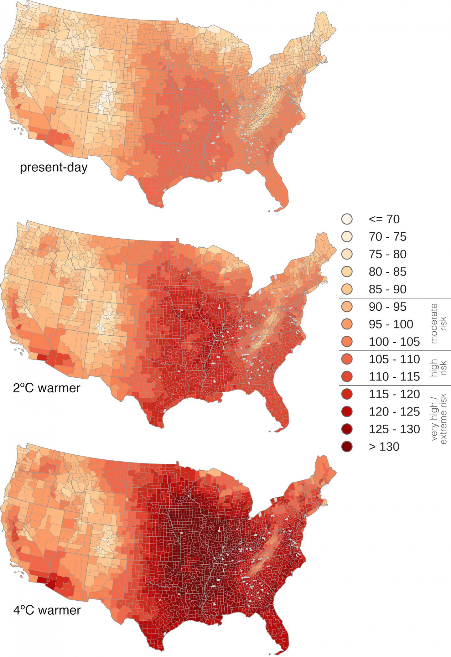 Map of Hottest Days