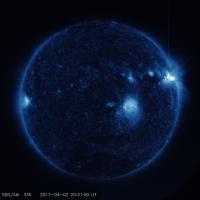 SDO Image of Solar Flare, April 2, 2017 (1 of 2)