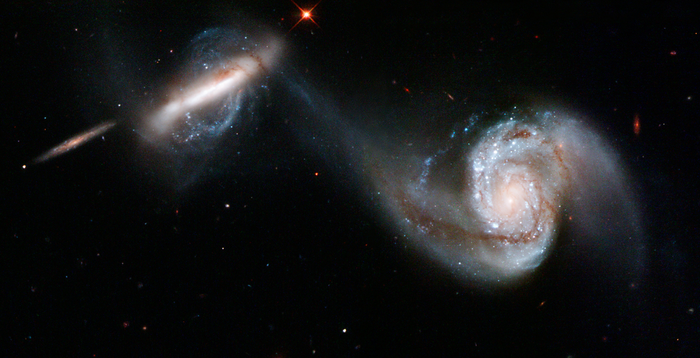 Two interacting galaxies