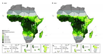Predicted <em>Plasmodium</em> Prevalence in Africa