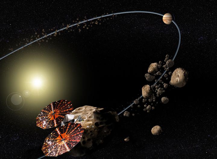 Lucy Orbit Towards Trojan Asteroids