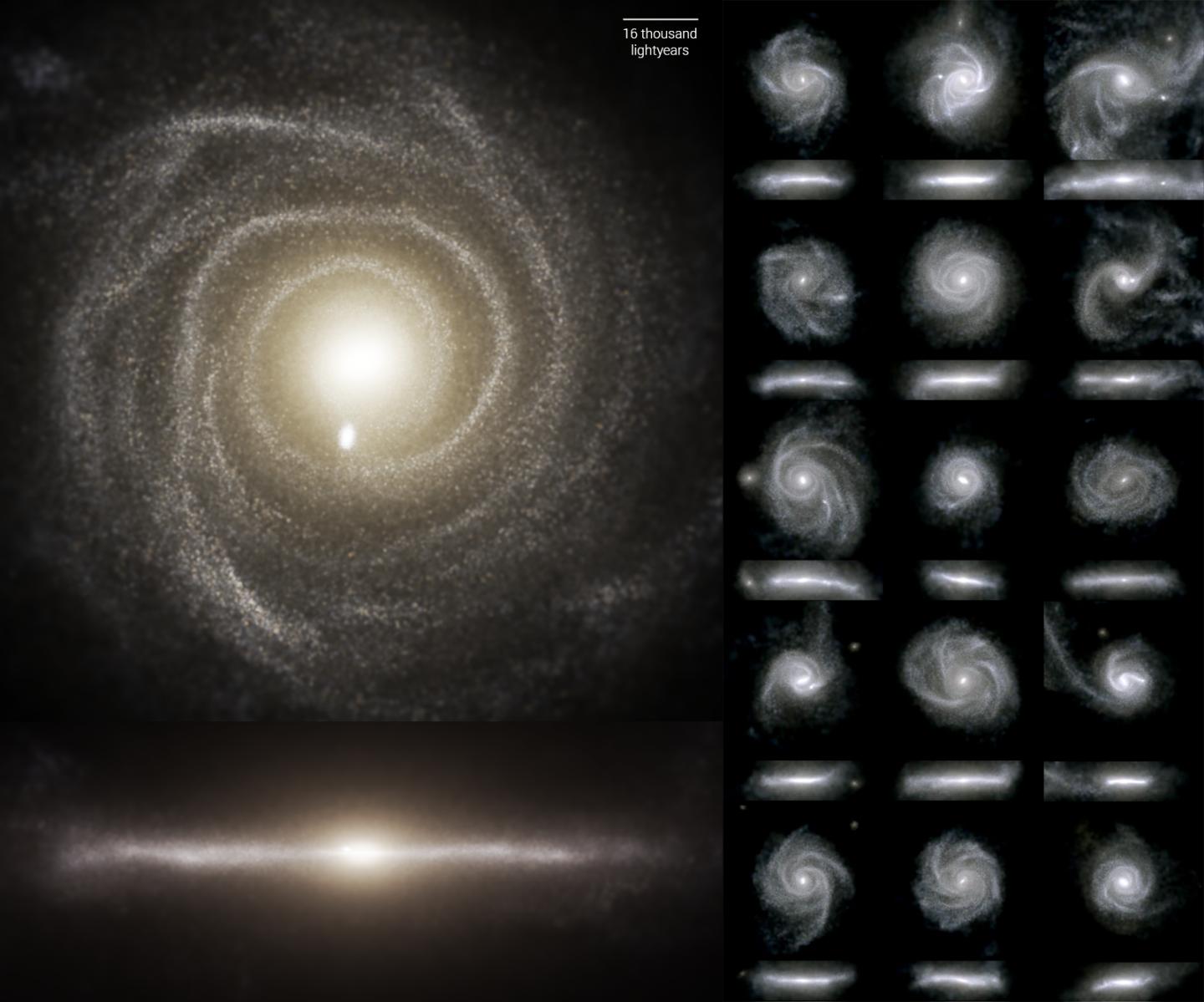 Images of the Optical Light Emitted by the Stars of 16 Galaxies from the TNG50 Simulation