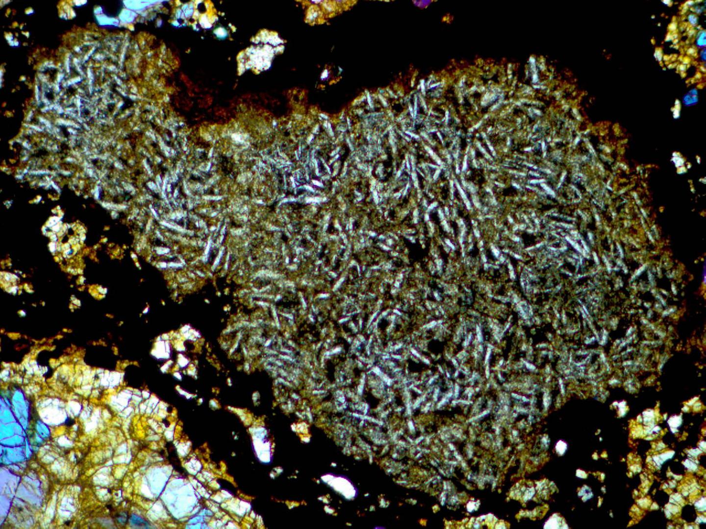 The Clast Is the Main Object in the Center of the Image, 1.1 Mm in Its Longest Dimension