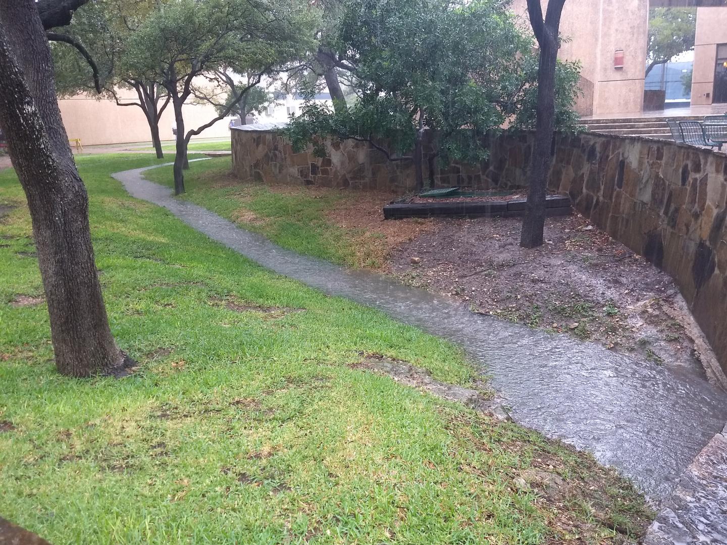 Storm Water run-off on the UTSA Main Campus