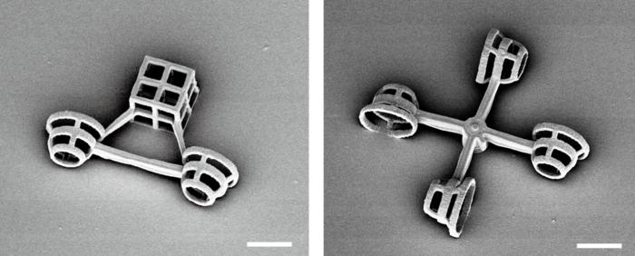 Scanning electron microscope images of the two micromachines