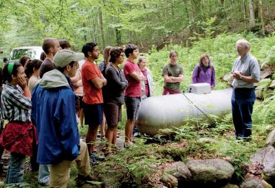 Gene Likens and students at Hubbard Brook Experimental Forest