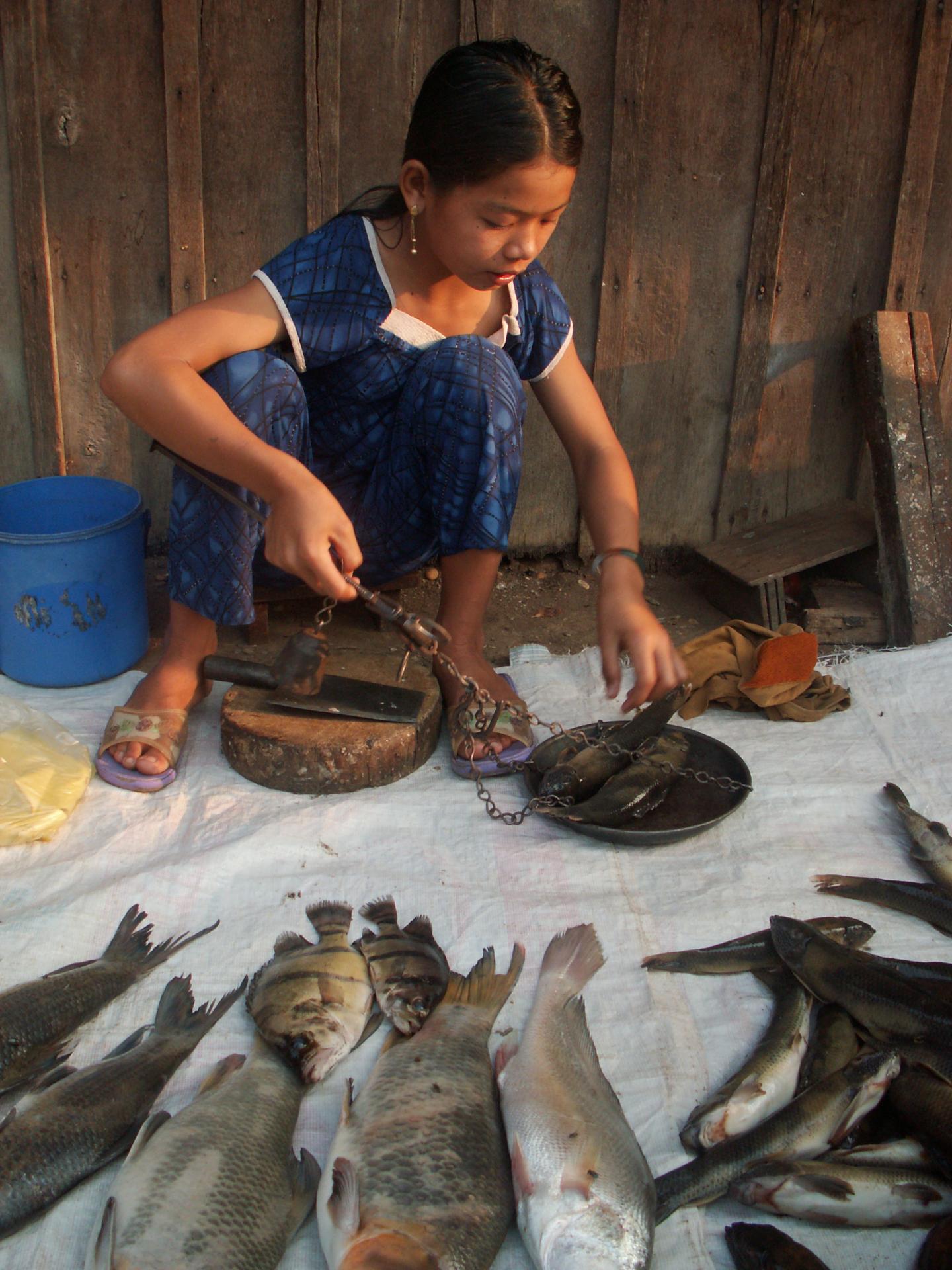 Girl at Fish Market
