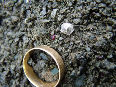 Diamond in Kimberlite Rock